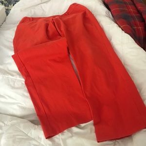 Fire Engine Red Talbots Capri Slacks