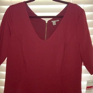 Fierce Burgundy Dress with Structure details