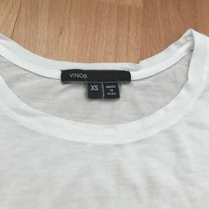 Vince XS white t shirt with grey trim