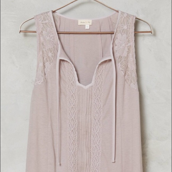meadow rue Tops - Anthro Laced Tie Neck Tank