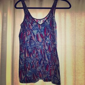 Lilly Pulitzer Tabbie Tank Top in Red Right Return