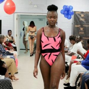 PINK/BLACK ONE PIECE