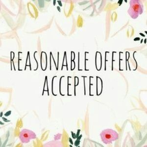 All reasonable offers accepted