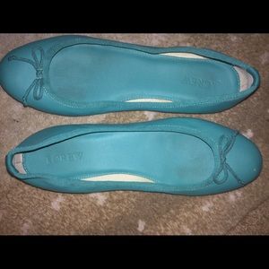TEAL J CREW comfy flats! Great condition! Size 7.5