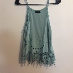 Tank top with lace detail