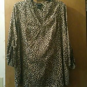 Lane Bryant blouse leopard print