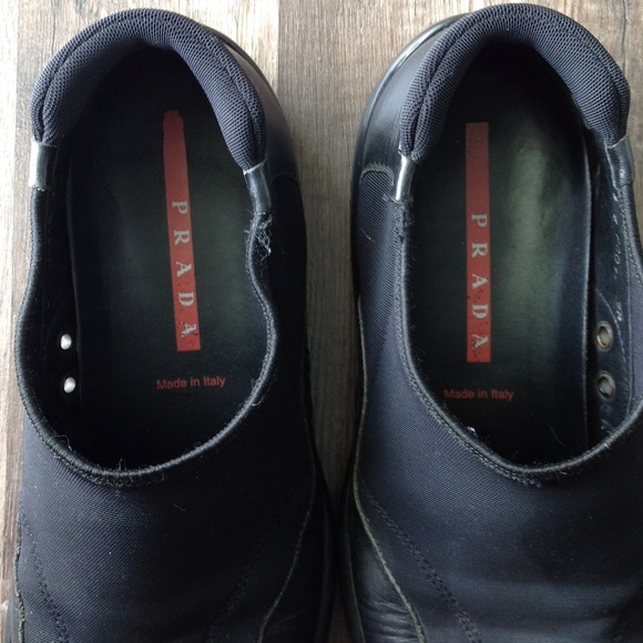 Prada men\'s size 10 black loafers