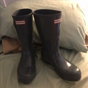 Short Hunter Rain Boots- grey size 8