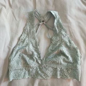 Green, unlined bralette by Pink