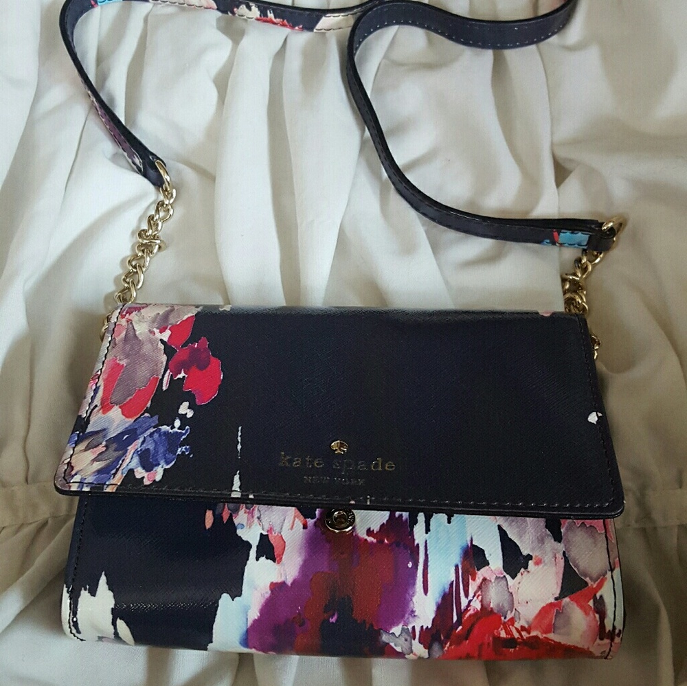 SOLD! Kate Spade Navy Floral Crossbody