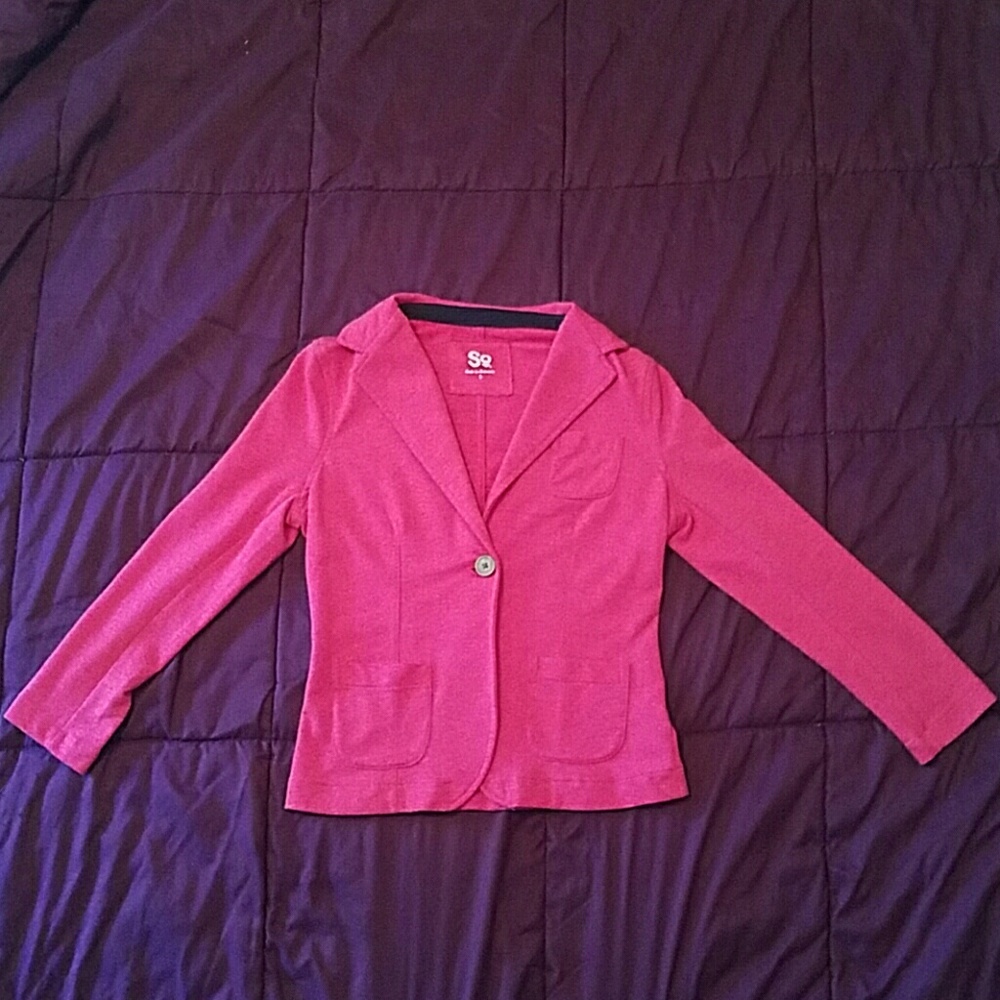 💗Bright Pink One Button Blazer💗