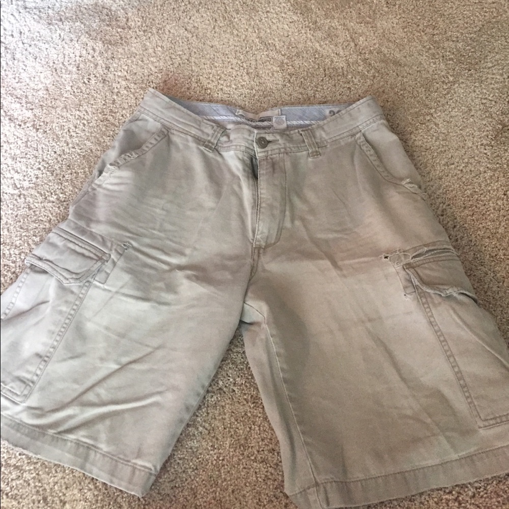 Tan cargo shorts