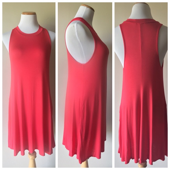 Coral Sleeveless Shift Dress - Picture 6 of 6