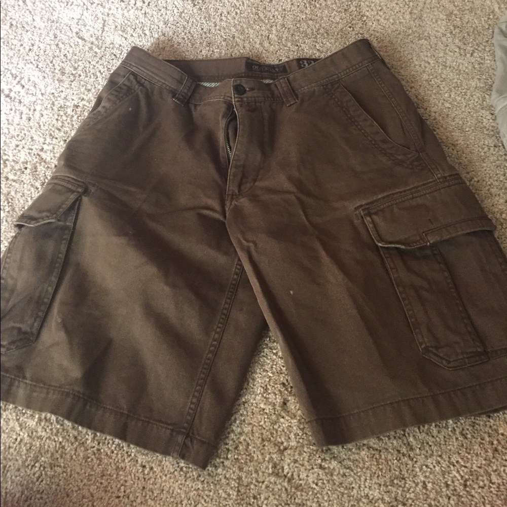 Brown cargo shorts