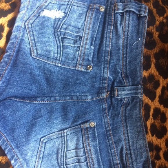 Wallflower blue distressed denim shorts - Picture 5 of 5