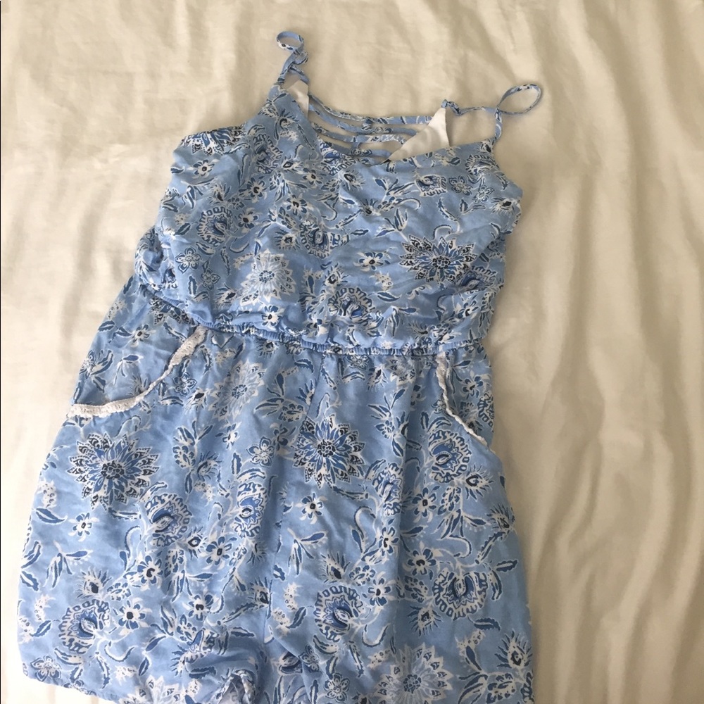 Blue light weight romper