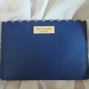 Kate Spade Blue Ruffle Pocket Wallet