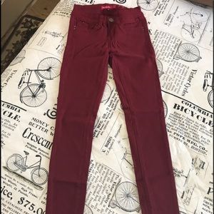 Maroon Skinny Jeans