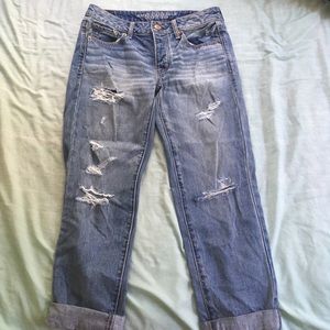 distressed boyfriend jeans
