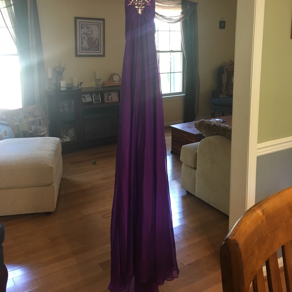 Purple halter top dress