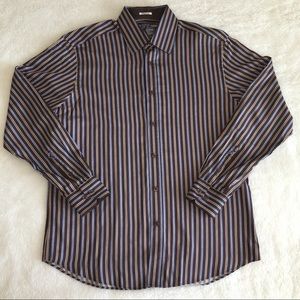 Bugatchi Shaped Fit Button Down L/S Shirt Men's L