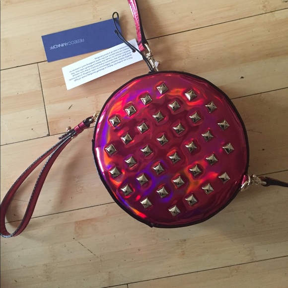 Rebecca Minkoff COLBY Circle Studded Crossbody Wristlet Clutch Rebecca Minkoff COLBY Circle Studded Crossbody Wristlet Clutch