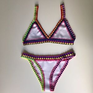 New White Kiini Crochet Bikini Lookalike