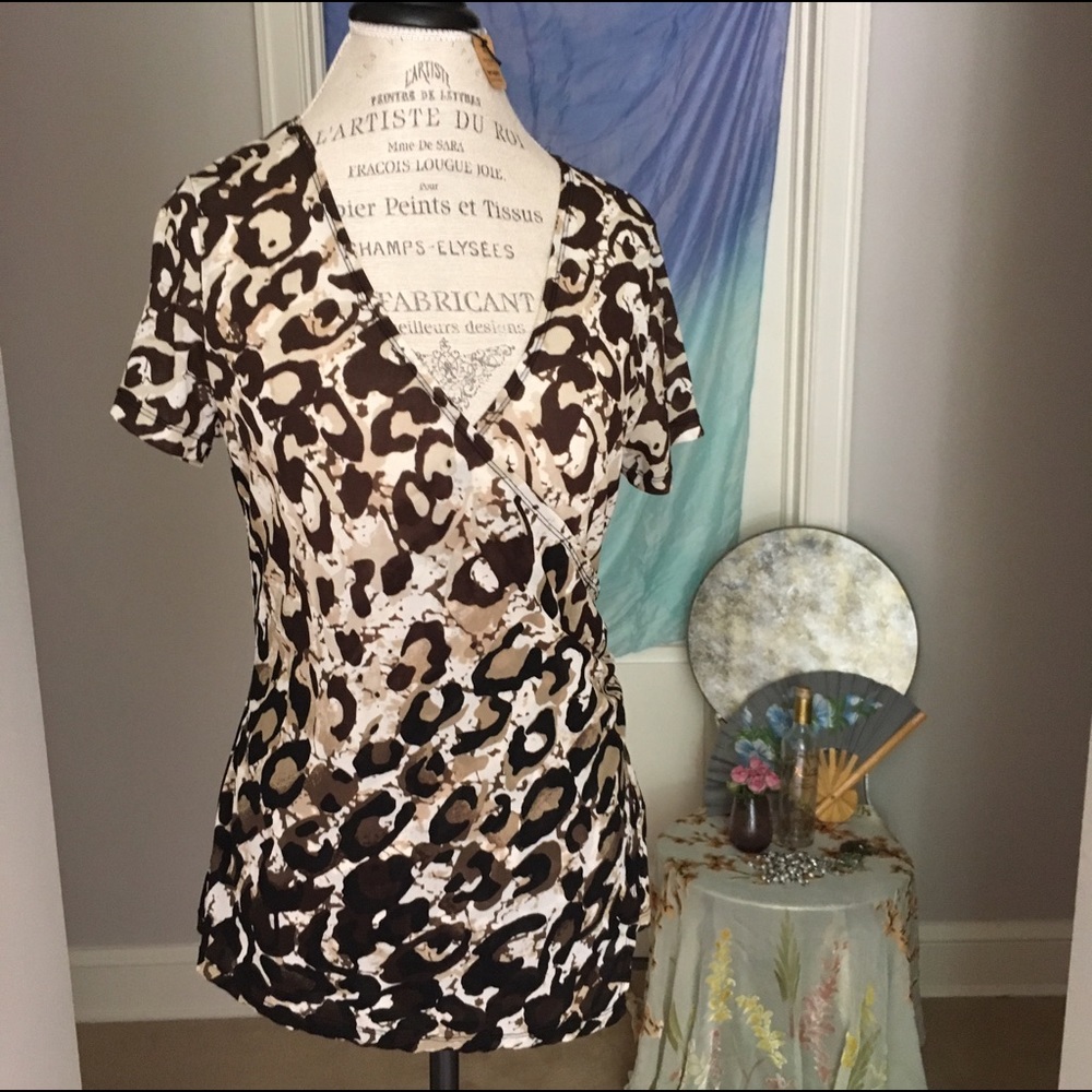 🚫DONATED🌪🚫Leopard Sheer Blouse