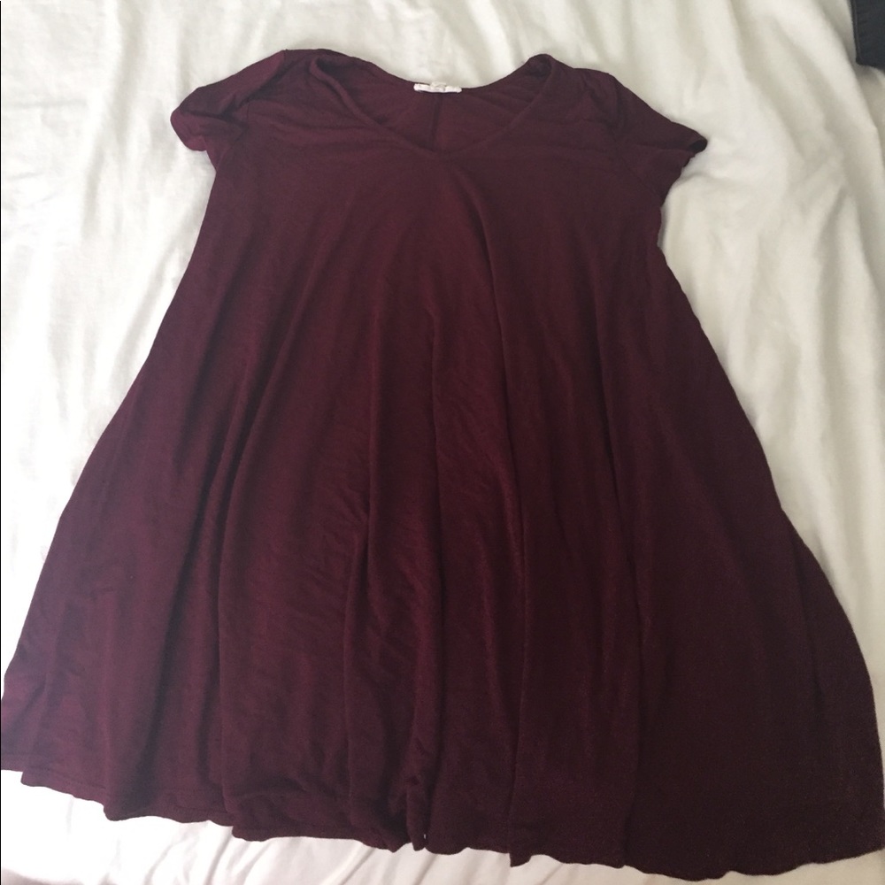 Purple t-shirt dress