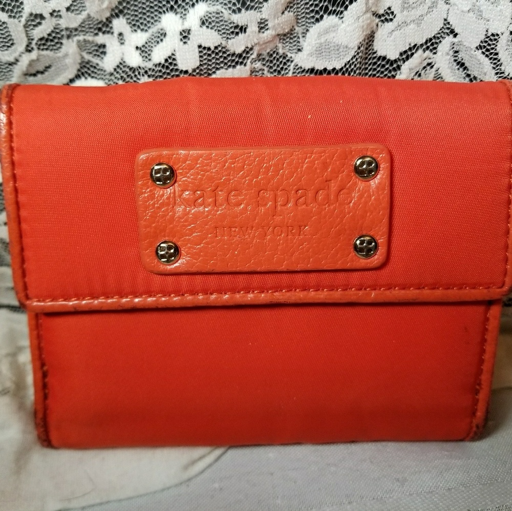 Kate Spade Wallet Orange Nylon