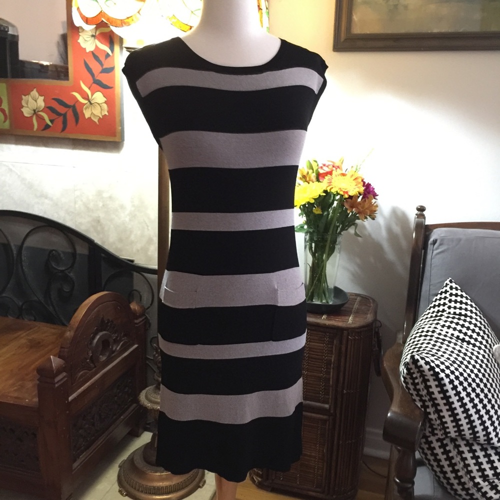 Striped sweater dress