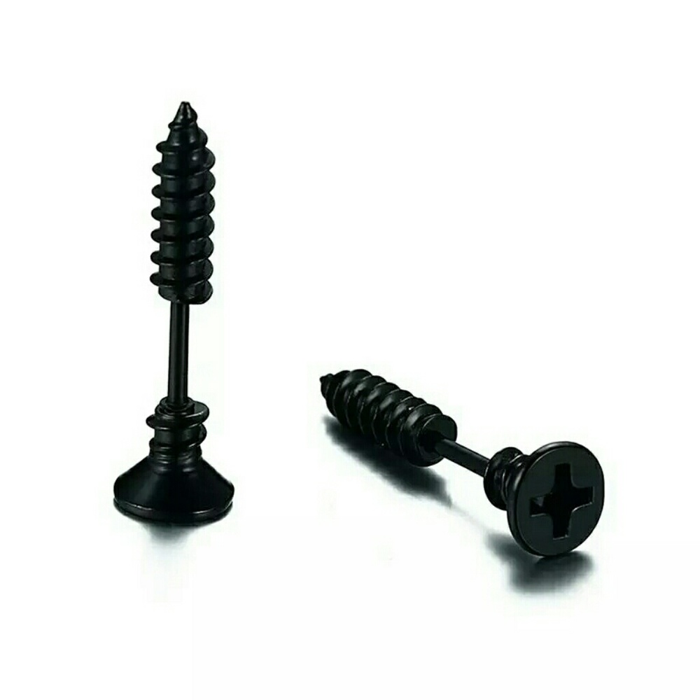 Unisex screw earrings
