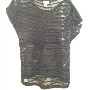 Women's black see through shirt