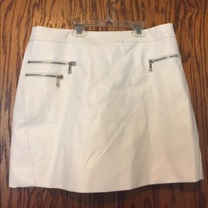 BRAND NEW White leather skirt