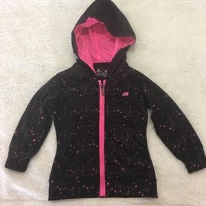 Girls New Balance Black Zip Up Hoodie Size 3T