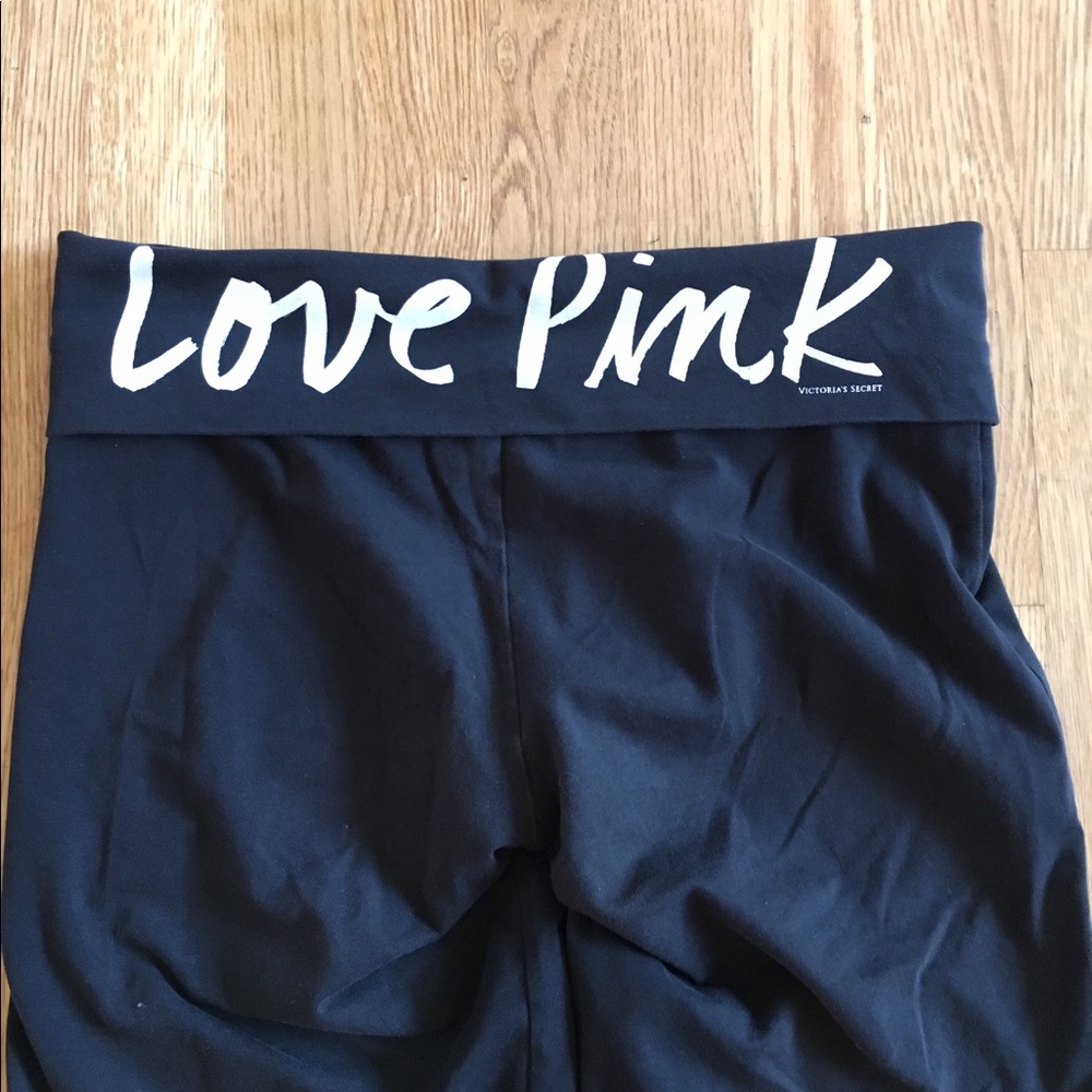 PINK flare leg yoga capris