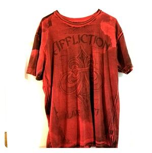 Red XL Affliction Tee