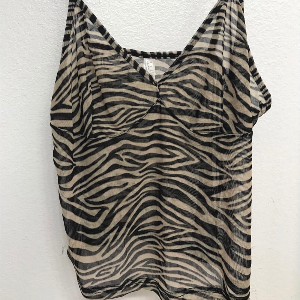 Zebra sheer top