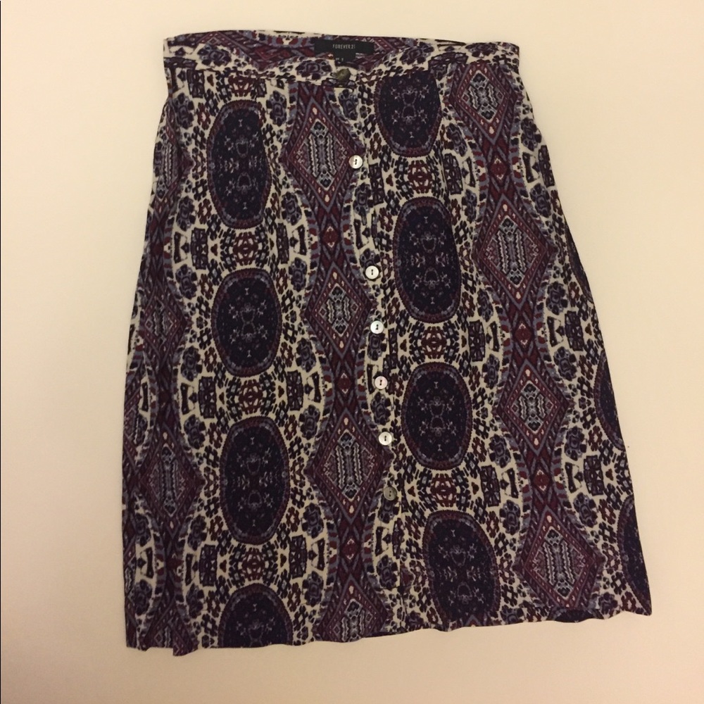 Straight buttoned down skirt