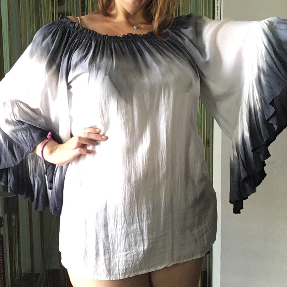 🚫Donated🌪🚫Dark Dove Big Sleeve Tunic Top