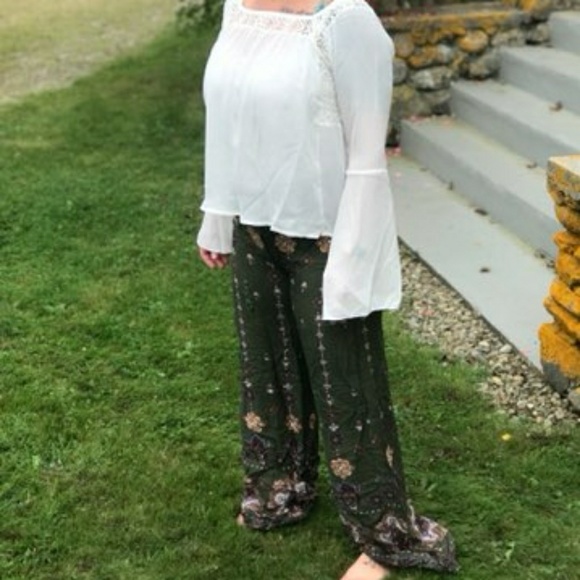 Boho Palazzo Drawstring Pants - Picture 5 of 5