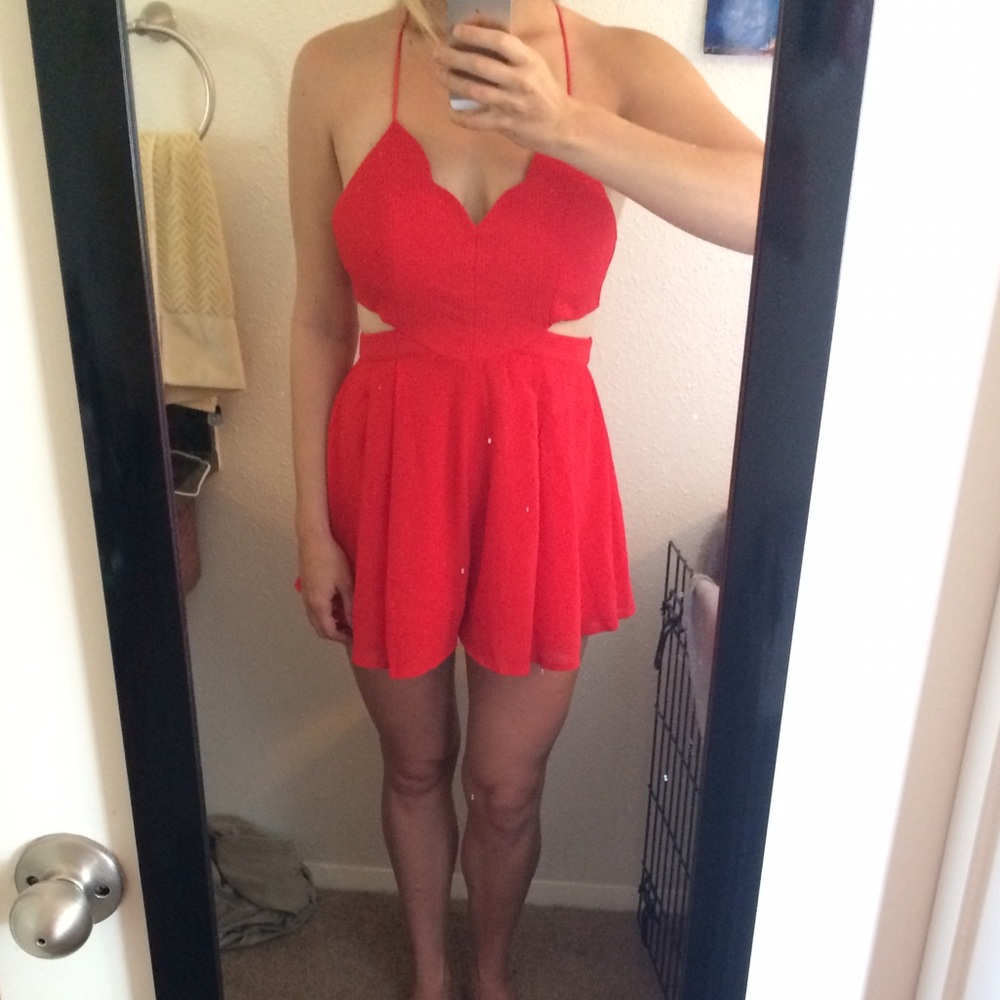 Red Hello Molly Playsuit