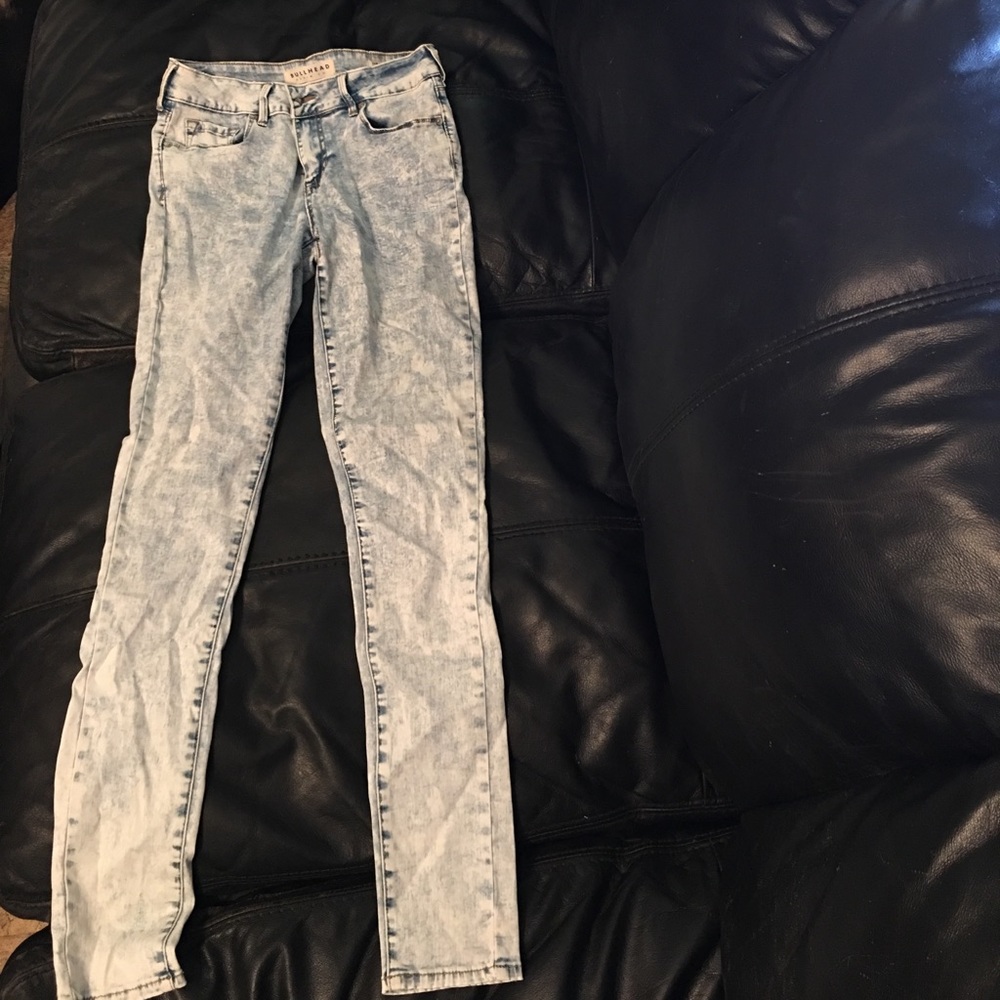 Stonewashed skinny jeans
