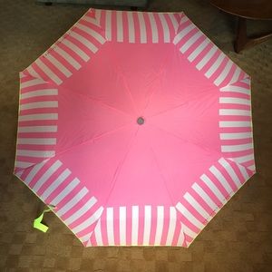 Hot pink striped umbrella
