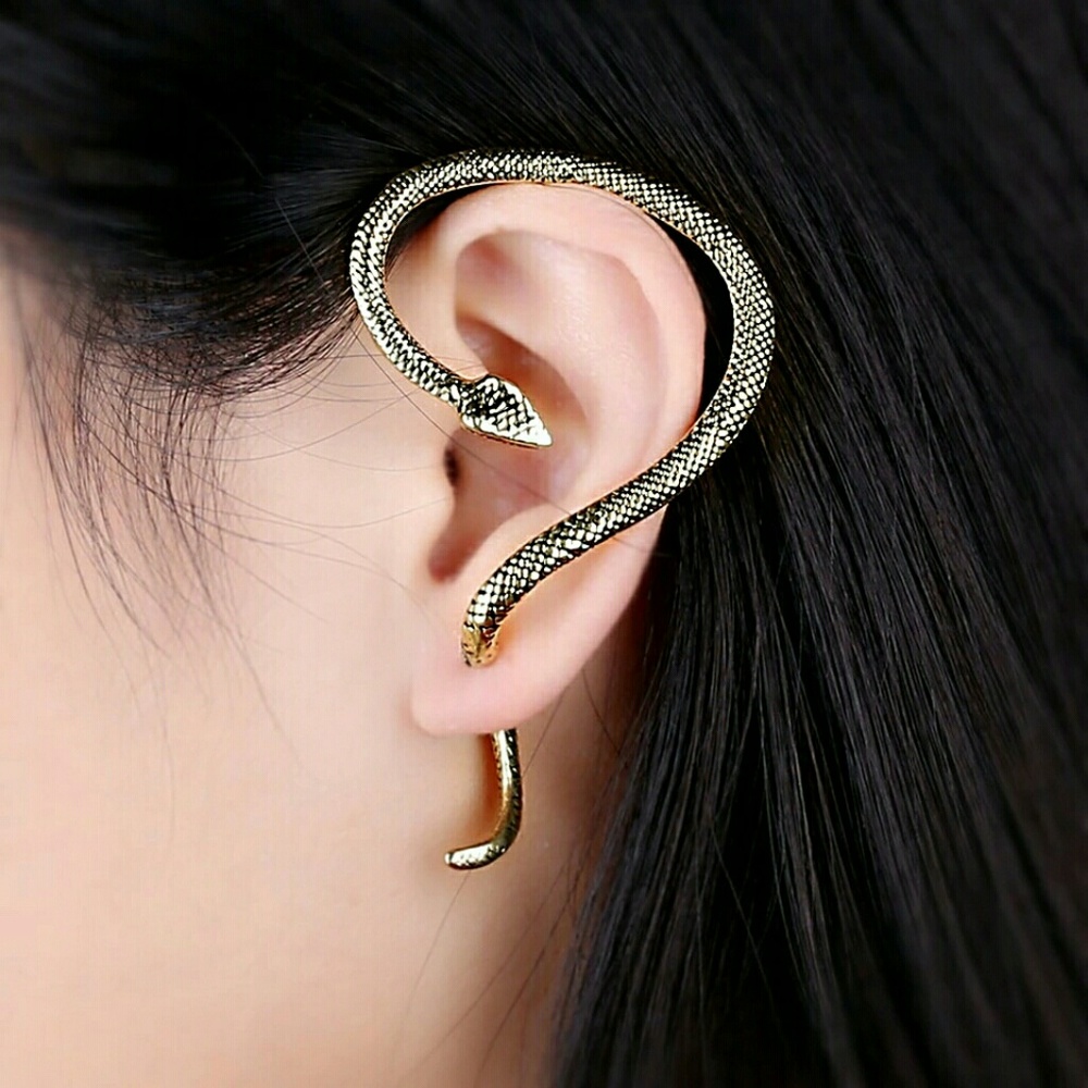 Snake earring cuff
