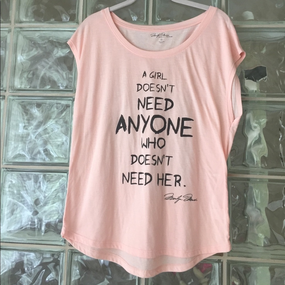 Novelty Message Tee Shirt 👚 Marilyn Monroe