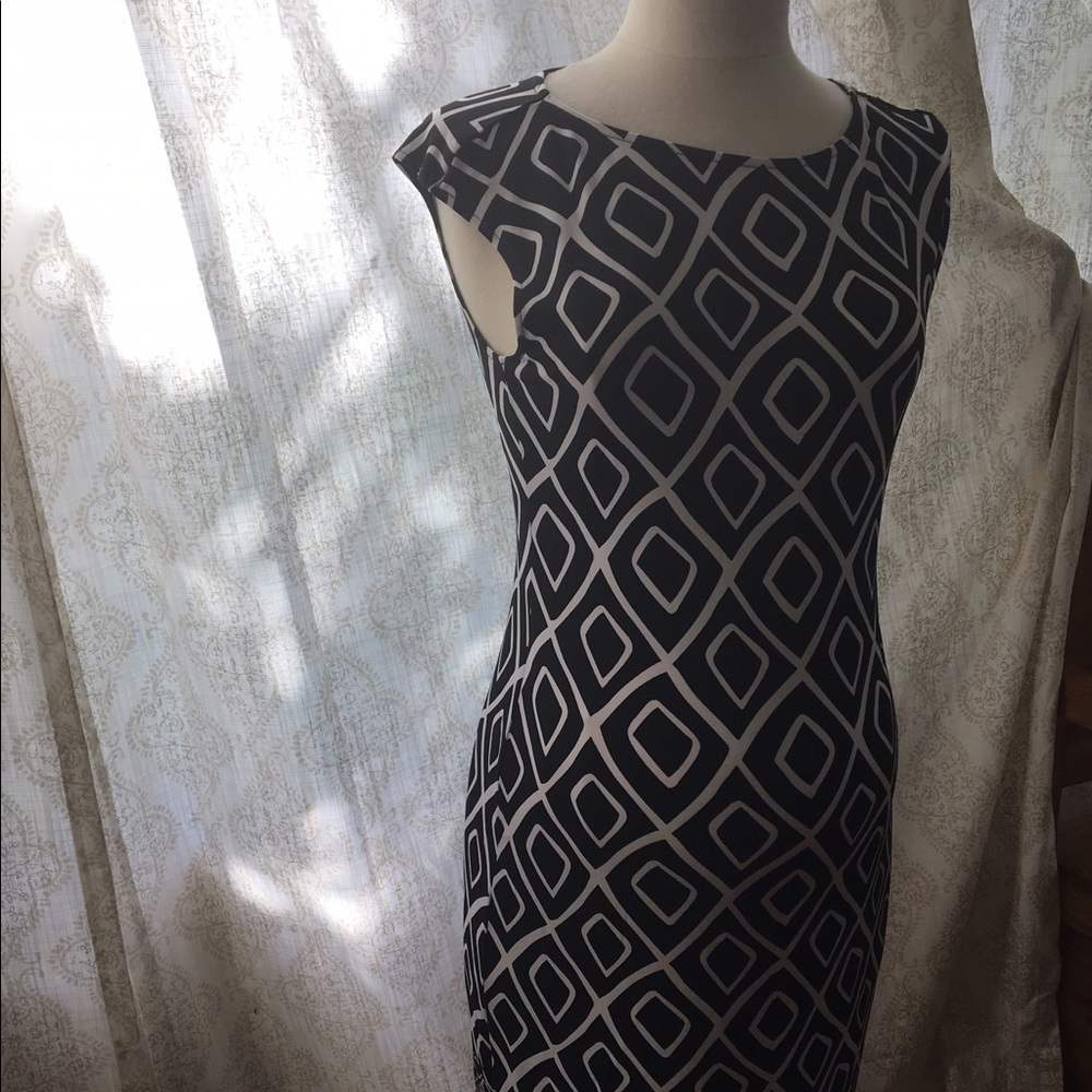 Classic Diamond-Print Dress