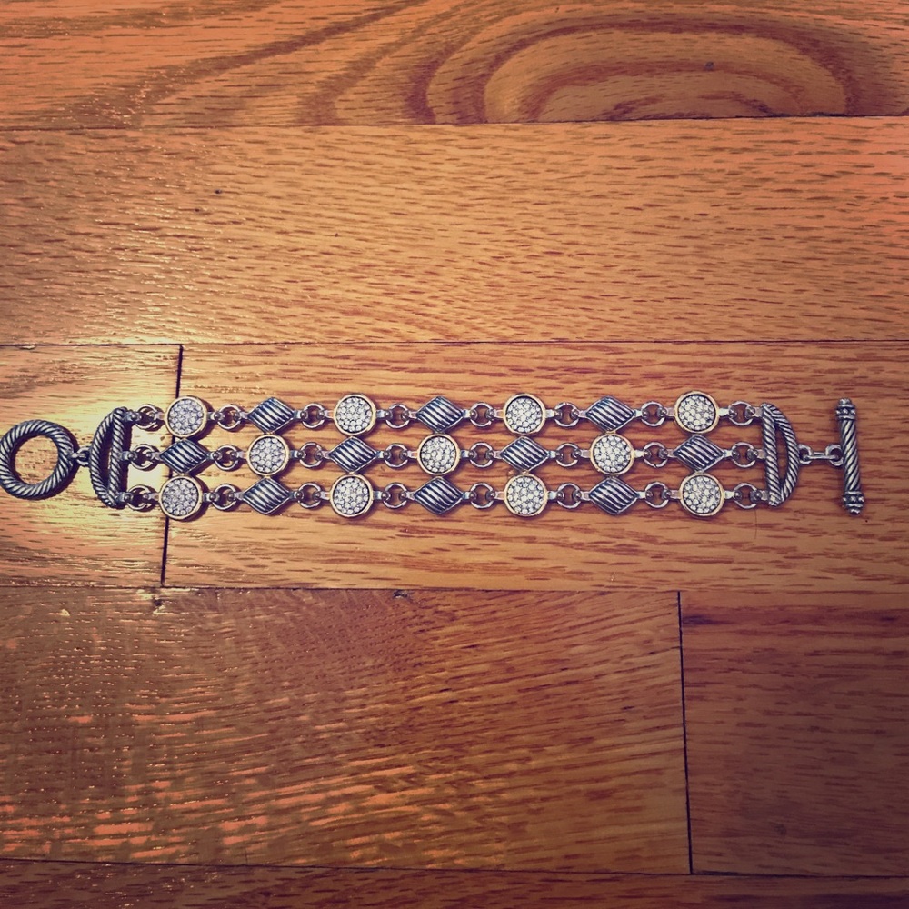 Beautiful Silver Bracelet with a Hint of Gold