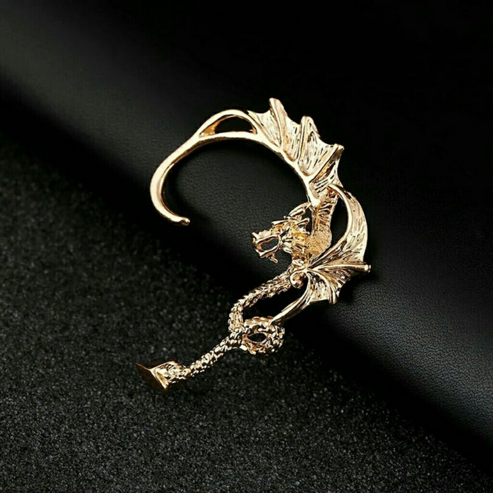 Dragon earring cuff