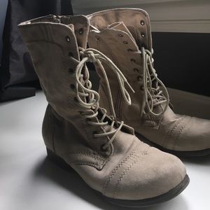 Lace up combat boots